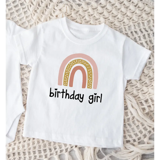 Rainbow Birthday Girl T-Shirt - Timber Tinkers