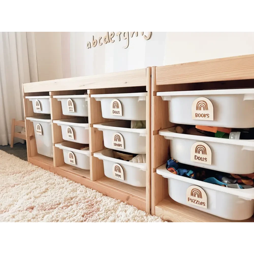 Rainbow Toy Storage Labels - Timber Tinkers