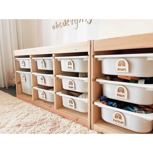 Rainbow Toy Storage Labels - Timber Tinkers