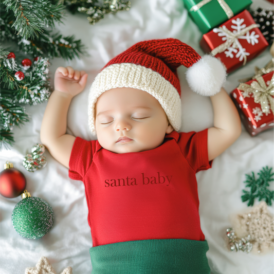 Red Santa Baby Onesie