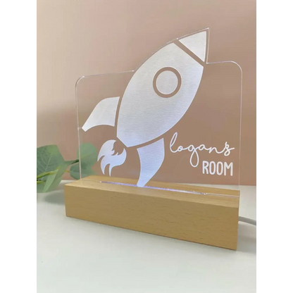 Rocket Night Light - Timber Tinkers