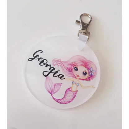 Round Acrylic Bag Tag - Multiple Designs - Timber Tinkers