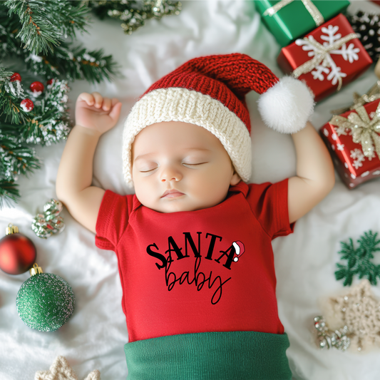 Santa Baby Red Onesie