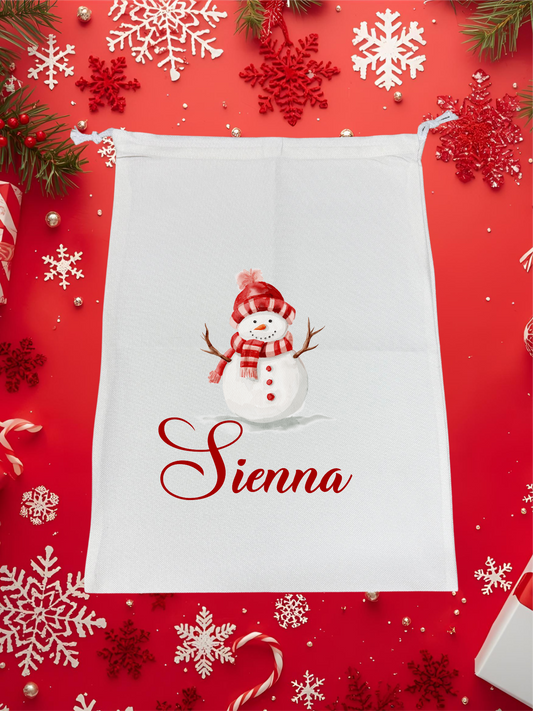 Personalised Premium Linen Santa Sack  – Classic Christmas Collection