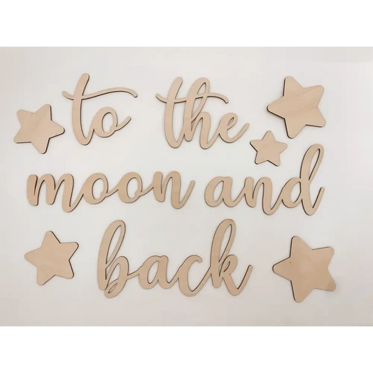 to the moon and back wall plaque - Timber Tinkers