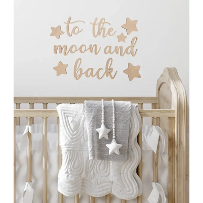 to the moon and back wall plaque - Timber Tinkers