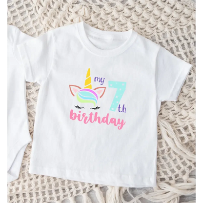 Unicorn Birthday T-Shirt - Multiple Years - Timber Tinkers