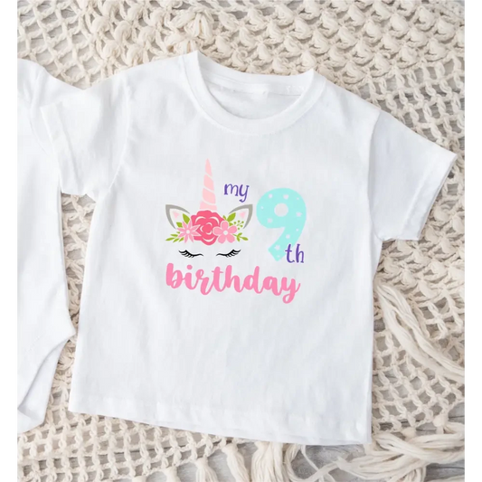 Unicorn Birthday T-Shirt - Multiple Years - Timber Tinkers