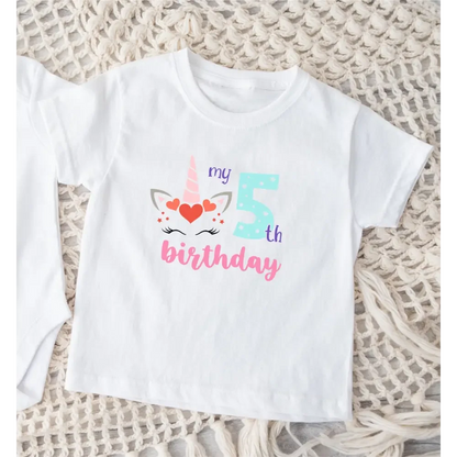Unicorn Birthday T-Shirt - Multiple Years - Timber Tinkers