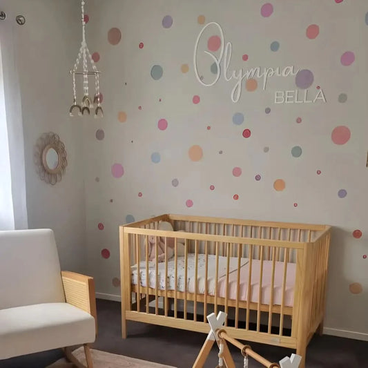 Watercolour Polka Dot Wall Decals - Timber Tinkers