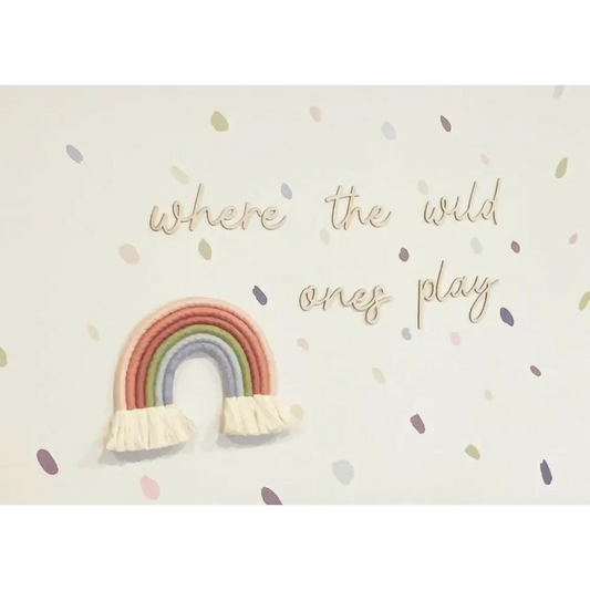 where the wild ones play wall plaque - Timber Tinkers