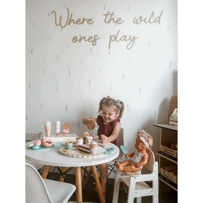 Where the wild ones play wall plaque LARGE - Timber Tinkers