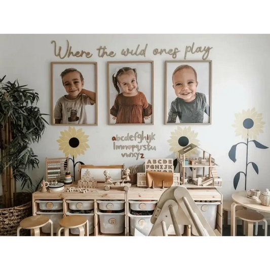 Where the wild ones play wall plaque LARGE - Timber Tinkers