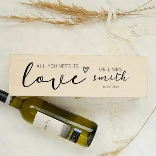 Wine Box Set - All you need is love - Timber Tinkers