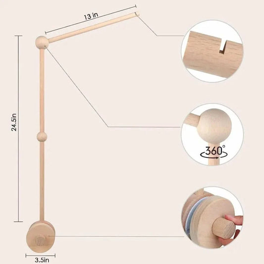 Wooden Mobile Arm - Timber Tinkers